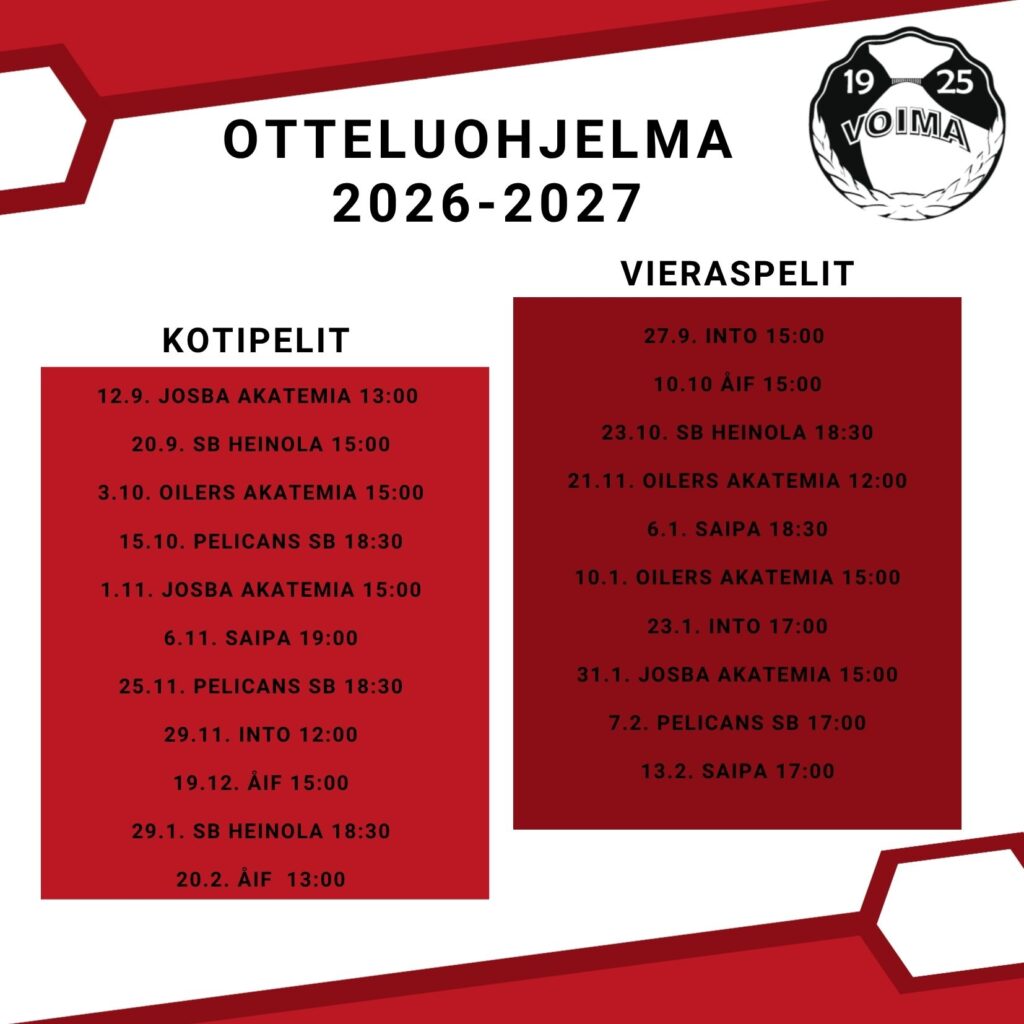 Edustus otteluohjelma 2026-2027